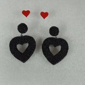Two Sets Of Heart Earrings #A368